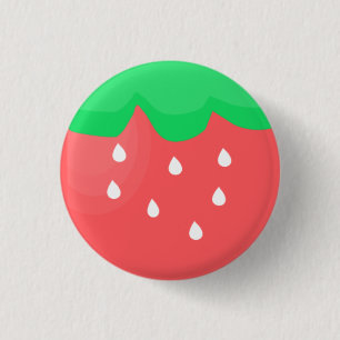 Macaron Rond 2,50 Cm bouton fraise