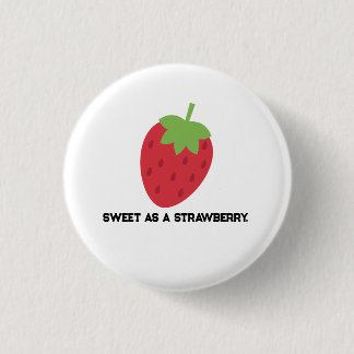 Macaron Rond 2,50 Cm Bouton Fraise | Épinglette Thème Fruit Mignon