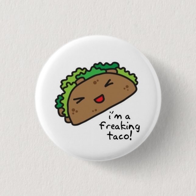 Macaron Rond 2,50 Cm Bouton Freaking de taco (Devant)