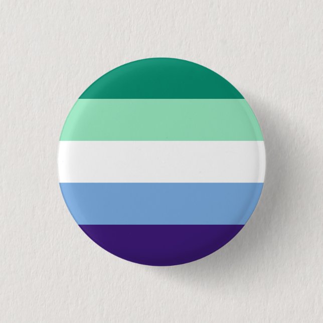 Macaron Rond 2,50 Cm Bouton Gay Male Pride (Devant)