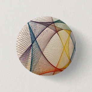 Macaron Rond 2,50 Cm Bouton géométrique abstrait épinglé