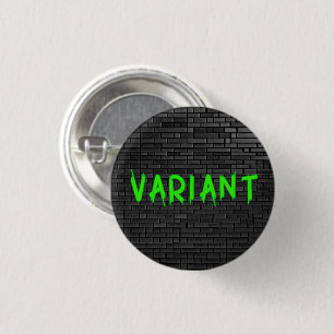 Macaron Rond 2,50 Cm Bouton Graffiti vert VARIANT