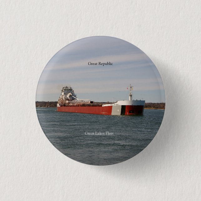 Macaron Rond 2,50 Cm Bouton Grande République (Devant)