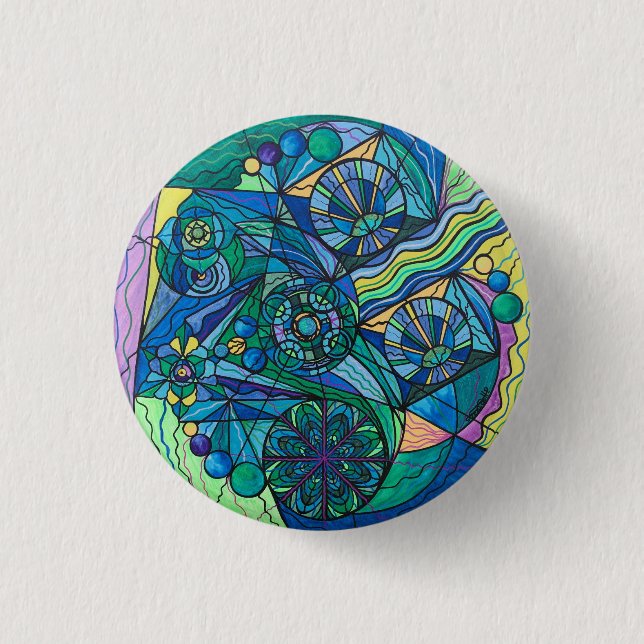 Macaron Rond 2,50 Cm Bouton "Grille d'immunité arctique" de 1¼ pouces (Devant)