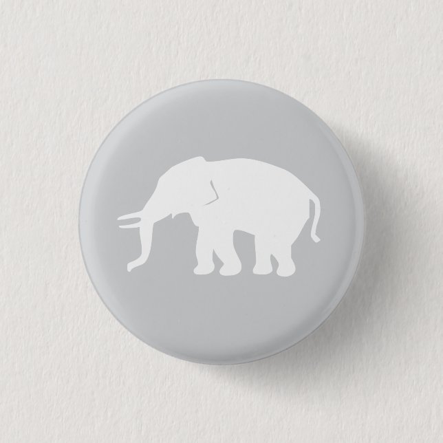 Macaron Rond 2,50 Cm Bouton gris d'éléphant (Devant)