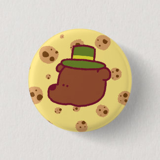 Macaron Rond 2,50 Cm Bouton Grizzly de dessin