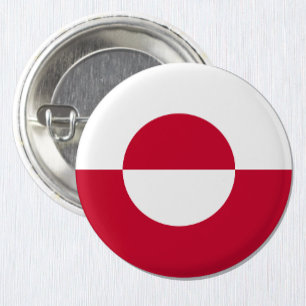 Macaron Rond 2,50 Cm Bouton Groenland, mode drapeau patriotique groenla
