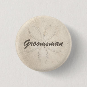 Macaron Rond 2,50 Cm Bouton Groomsman Beach Serenity