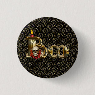 Macaron Rond 2,50 Cm Bouton Halloween Candle Boo