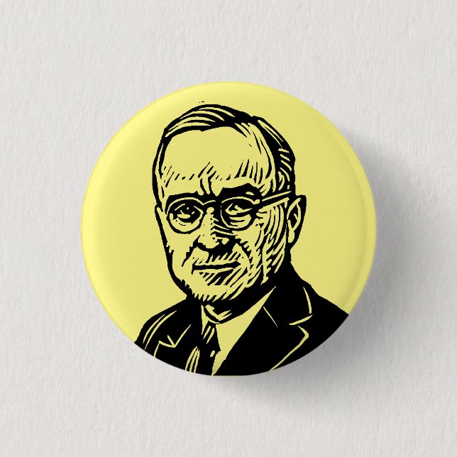 Macaron Rond 2,50 Cm Bouton Harry Truman (Devant)
