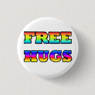 Macaron Rond 2,50 Cm Bouton HUGS GRATUIT