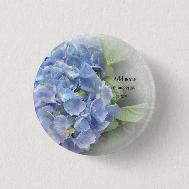 Macaron Rond 2,50 Cm Bouton Hydrangea pour les faveurs de mariage (Devant)