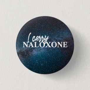 Macaron Rond 2,50 Cm Bouton I Carry Naloxone