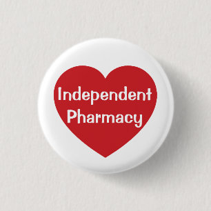 Macaron Rond 2,50 Cm Bouton I Love Independent Pharmacy