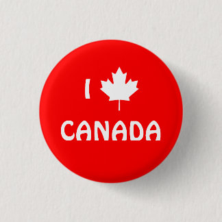 Macaron Rond 2,50 Cm Bouton I Maple Leaf Canada