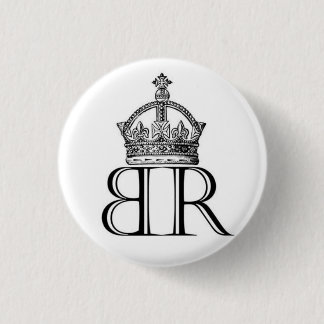 Macaron Rond 2,50 Cm Bouton impitoyable de logo de couronne de bébé
