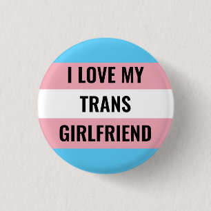 Macaron Rond 2,50 Cm Bouton J'Aime Mon Trans Girlfriend