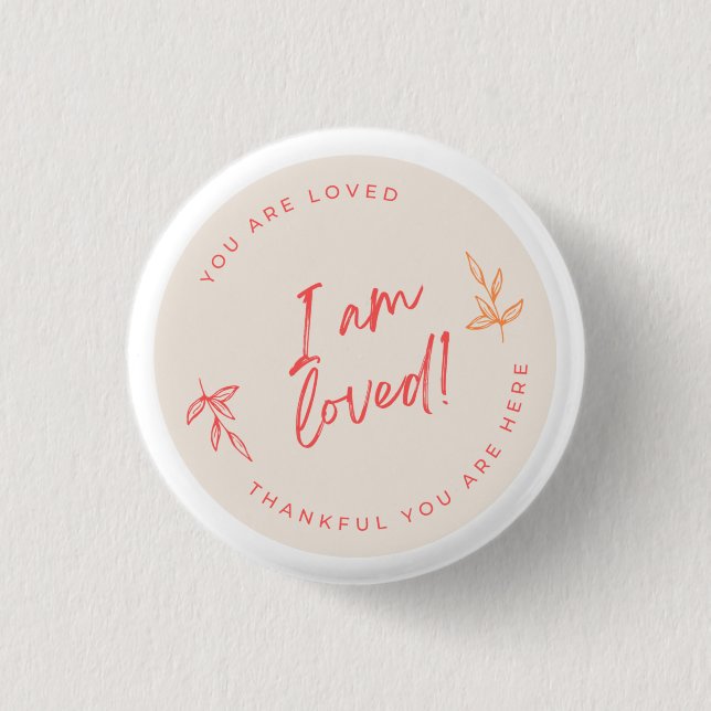 Macaron Rond 2,50 Cm Bouton J'aime Petit (Devant)