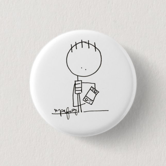 Macaron Rond 2,50 Cm Bouton Jeu (Devant)