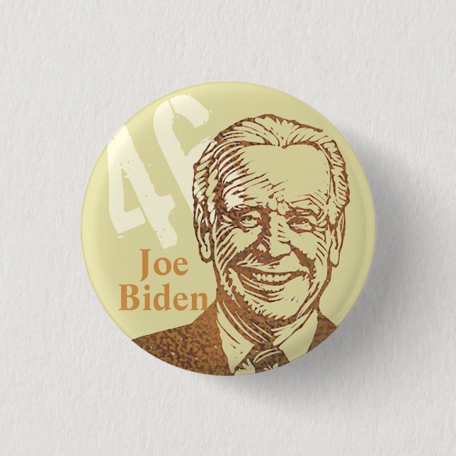 Macaron Rond 2,50 Cm Bouton Joe Biden 46 (Devant)