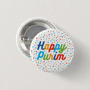 Macaron Rond 2,50 Cm Bouton Joyeux Purim