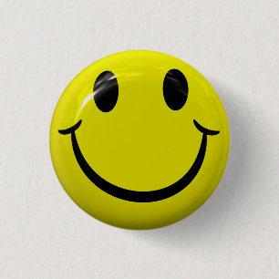 Macaron Rond 2,50 Cm Bouton Joyeux Visage