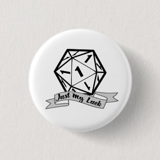 Macaron Rond 2,50 Cm Bouton Just My Luck d20