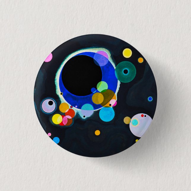 Macaron Rond 2,50 Cm Bouton Kandinsky Plusieurs cercles (Devant)