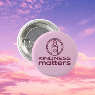 Macaron Rond 2,50 Cm Bouton Kindness Matters - Bouteille Kindness