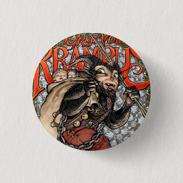 Macaron Rond 2,50 Cm Bouton Krampus (Devant)