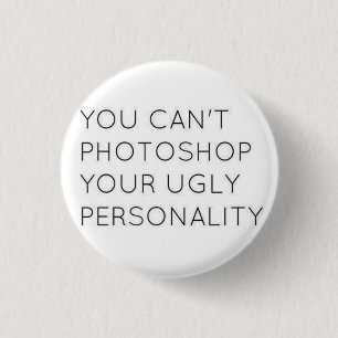 Macaron Rond 2,50 Cm Bouton laid de personnalité