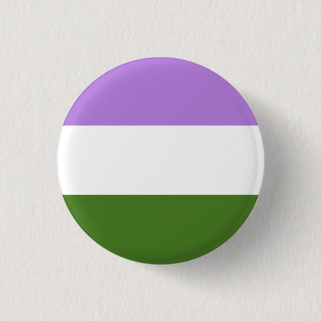 Macaron Rond 2,50 Cm Bouton LGBT Drapeau de genre (Devant)
