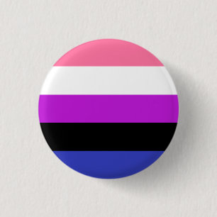 Macaron Rond 2,50 Cm Bouton LGBT Drapeau Genderfluide