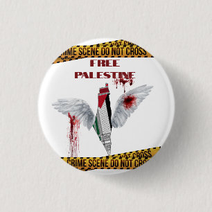 Macaron Rond 2,50 Cm Bouton Libérez la Palestine - Épingle du génocide