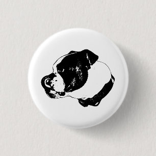 Macaron Rond 2,50 Cm Bouton Lick Bulldog