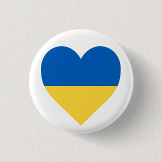 MACARON ROND 2,50 CM BOUTON "LOVE UKRAINE"