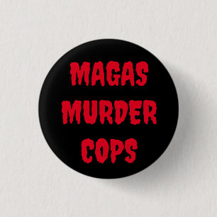 Macaron Rond 2,50 Cm Bouton MAGAS MURDER COPS