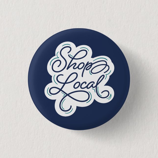 Macaron Rond 2,50 Cm Bouton Magasiner local (Devant)
