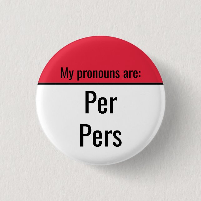 Macaron Rond 2,50 Cm Bouton Mes pronouns sont Par Pers (Devant)