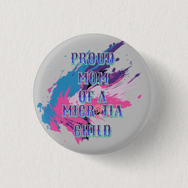 Macaron Rond 2,50 Cm Bouton Microtia (Devant)