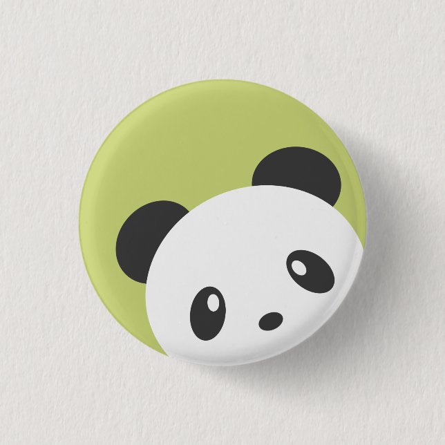 Macaron Rond 2,50 Cm Bouton mignon de panda (Devant)