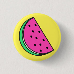 Macaron Rond 2,50 Cm Bouton mignon de Pin d'insigne de melon