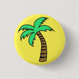 Macaron Rond 2,50 Cm Bouton mignon de Pin d'insigne de palmier