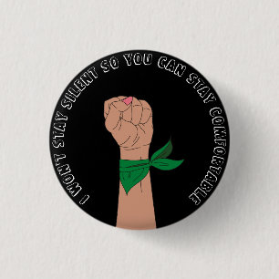 Macaron Rond 2,50 Cm Bouton militant féministe
