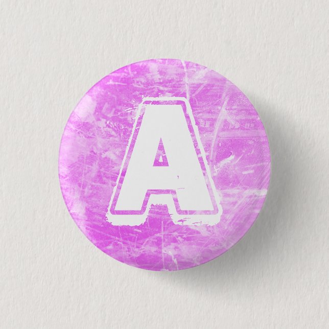 Macaron Rond 2,50 Cm Bouton Monogramme (Devant)