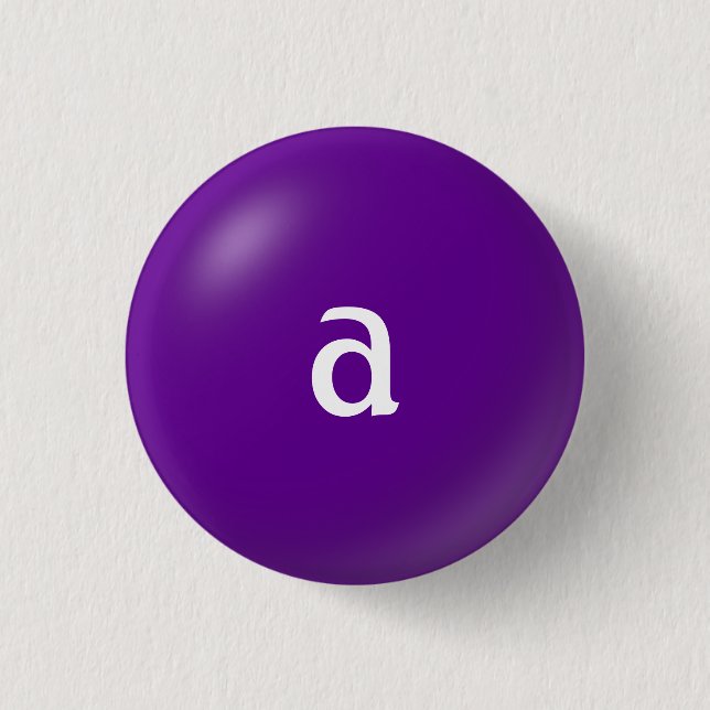 Macaron Rond 2,50 Cm Bouton Monogramme (Devant)