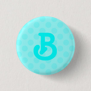Macaron Rond 2,50 Cm Bouton Monogramme B