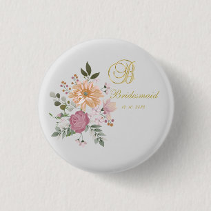 Macaron Rond 2,50 Cm Bouton Monogramme B de la servante