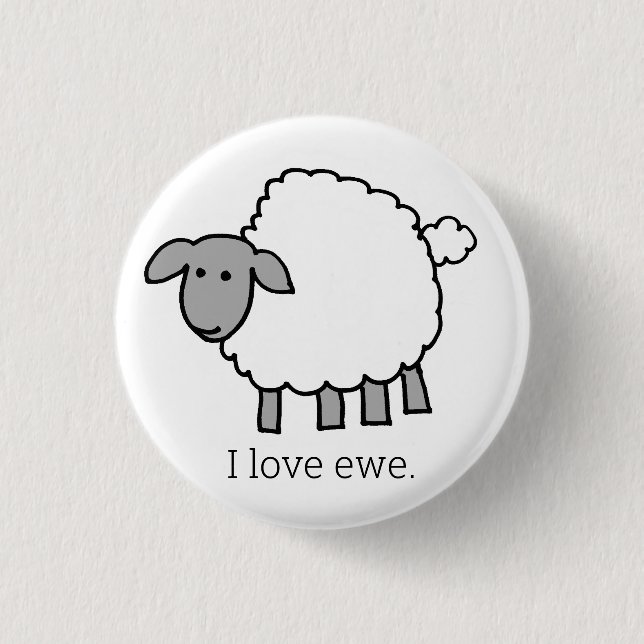 Macaron Rond 2,50 Cm Bouton Mouton d'Ewe (Devant)