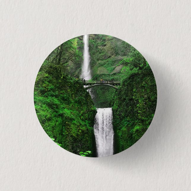 Macaron Rond 2,50 Cm Bouton Multnomah Falls #1 (Devant)